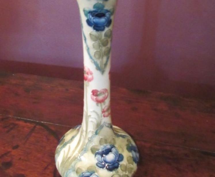 McIntyre Moorcroft Panelled Poppies Vase - Image 5