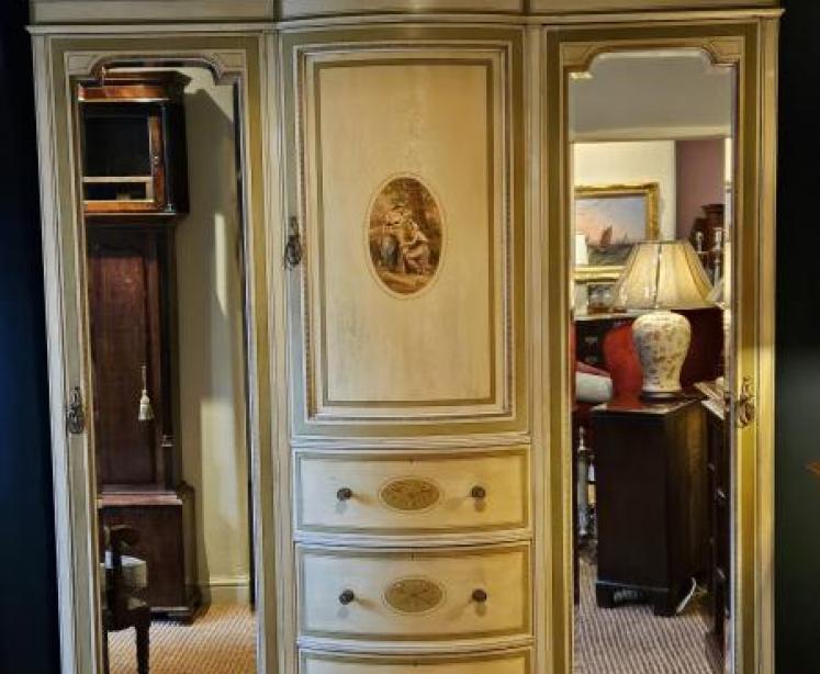 Superb Edwardian Robe with Original Painted and Gilded Finish  - Image 1