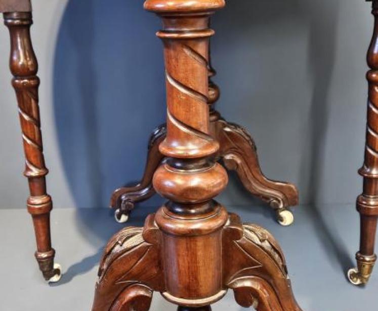 Victorian Burr Walnut Sutherland Table - Image 4