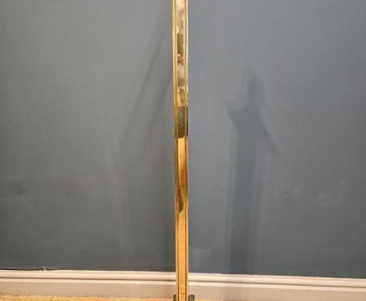 Edwardian Brass Rise and Fall Standard Lamp - Image 1