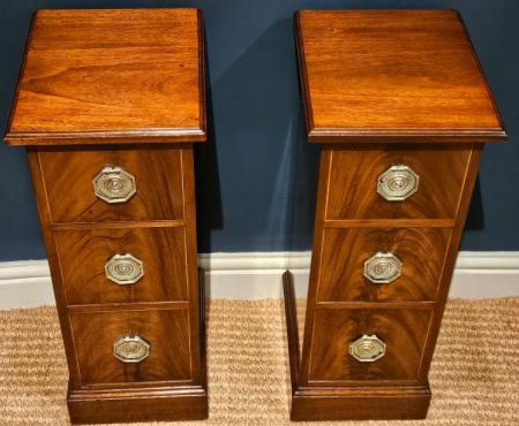 Pair of Early Victorian Narrow Chests - Image 4