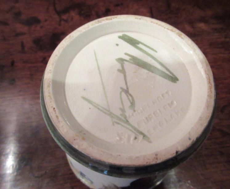 Early Moorcroft Pansy on Cream Baluster Shaped Vase - Image 4