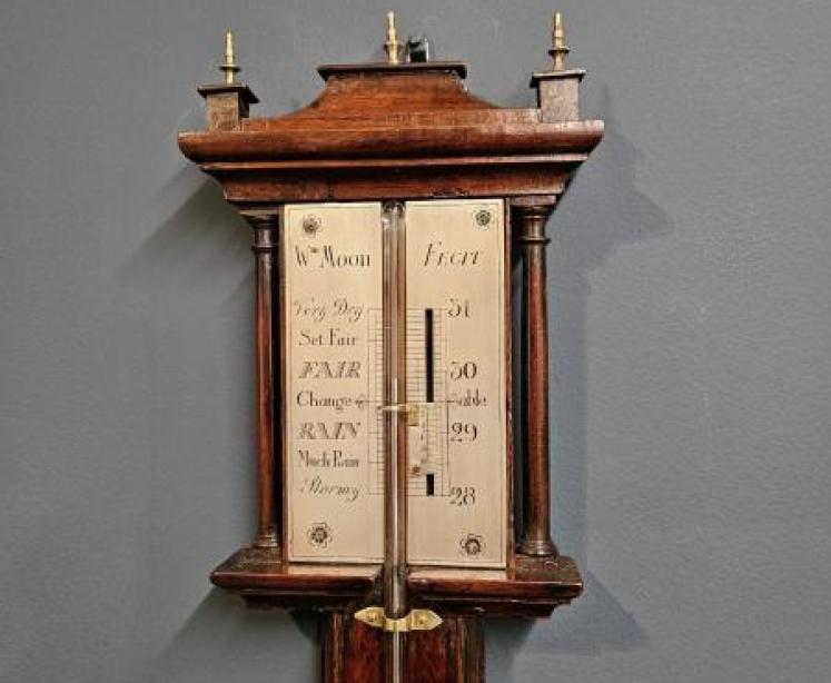 Georgian William Moon London Stick Barometer - Image 7
