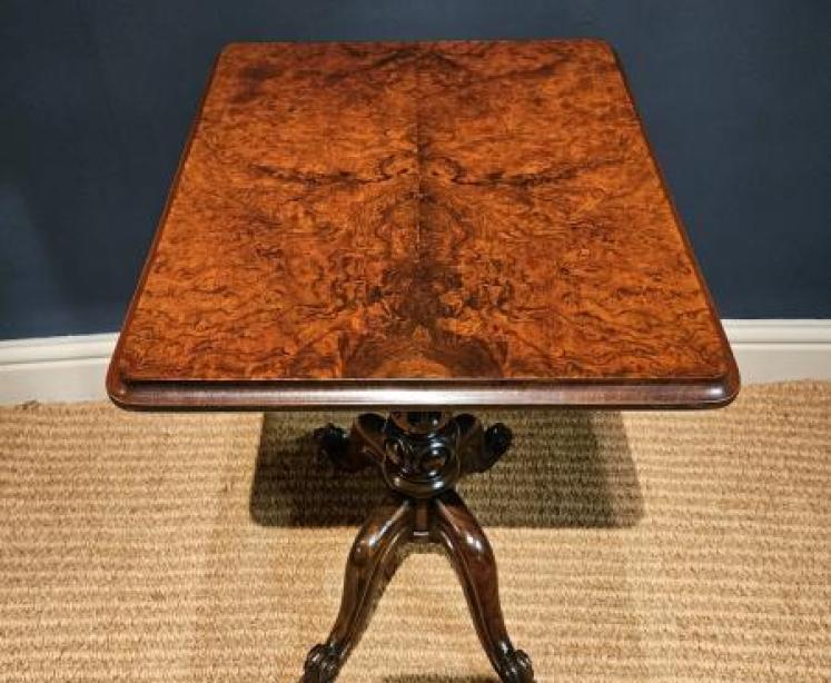 Early Victorian Burr Walnut Occasional Table - Image 2