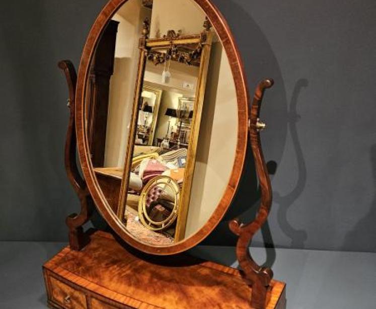 Georgian Mahogany Toilet Mirror - Image 4