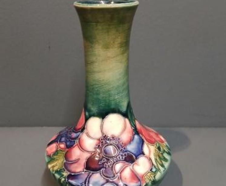 Moorcroft Anemone on Green Ground Vase - Image 7