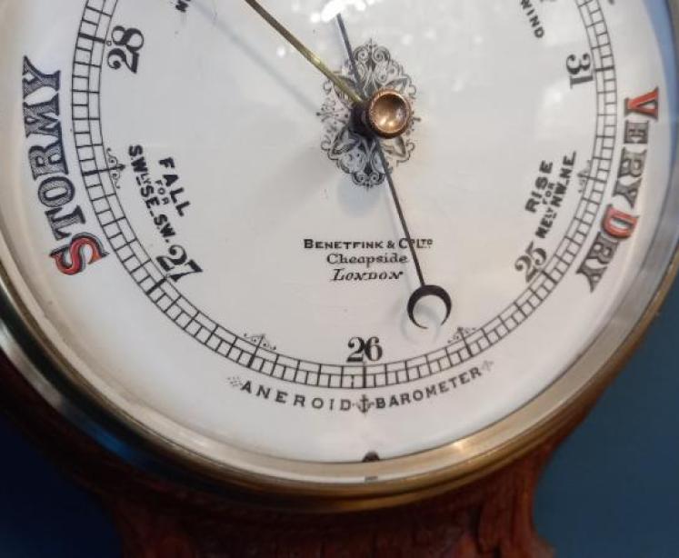 Mid Victorian Benetfink of London Banjo Barometer - Image 7