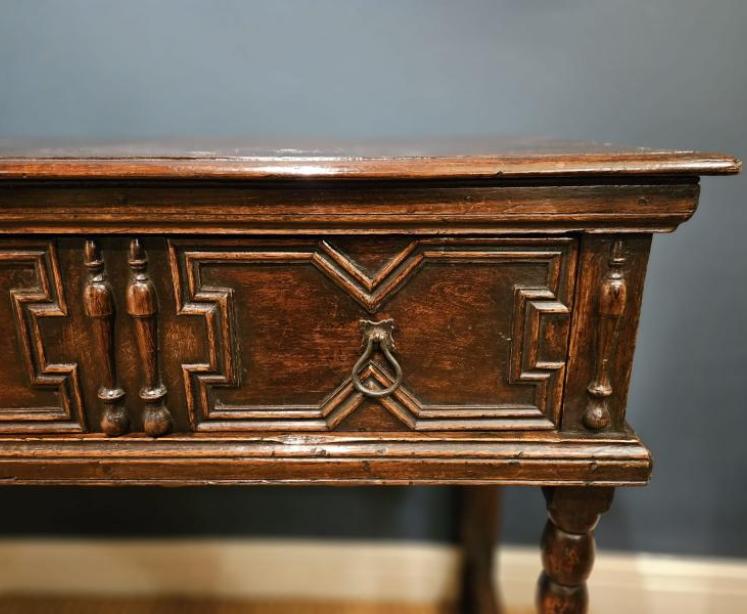 Period Oak Two Drawer Dresser - Image 2