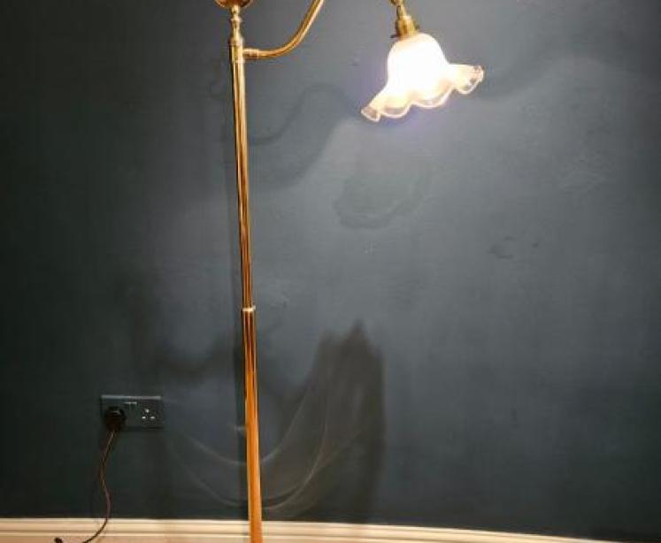 Brass Floor Standing Reading Lamp - Image 5