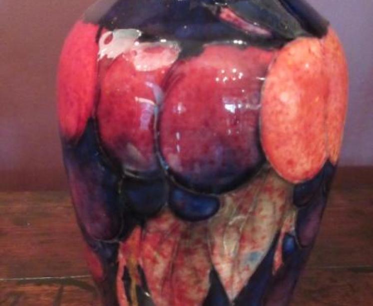 Moorcroft Wisteria Flambe Glazed Roll Neck Vase - Image 3