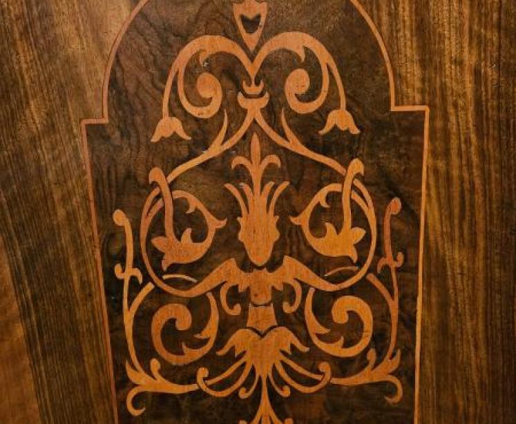 Superb Victorian Marquetry Walnut Chest of Drawers - Image 6