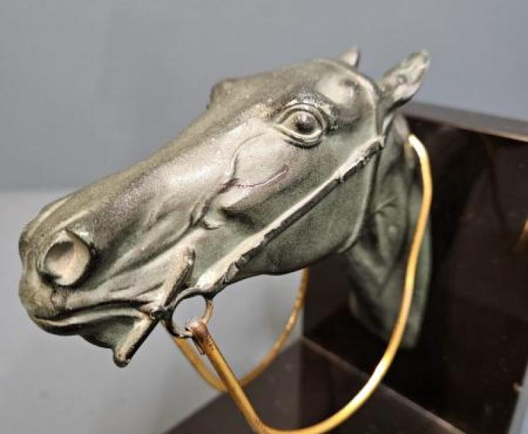 1930's Bronze Race Horse Bookend - Image 5