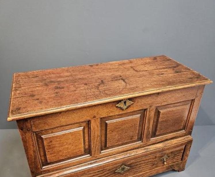 George II Oak Coffer Bach - Image 4