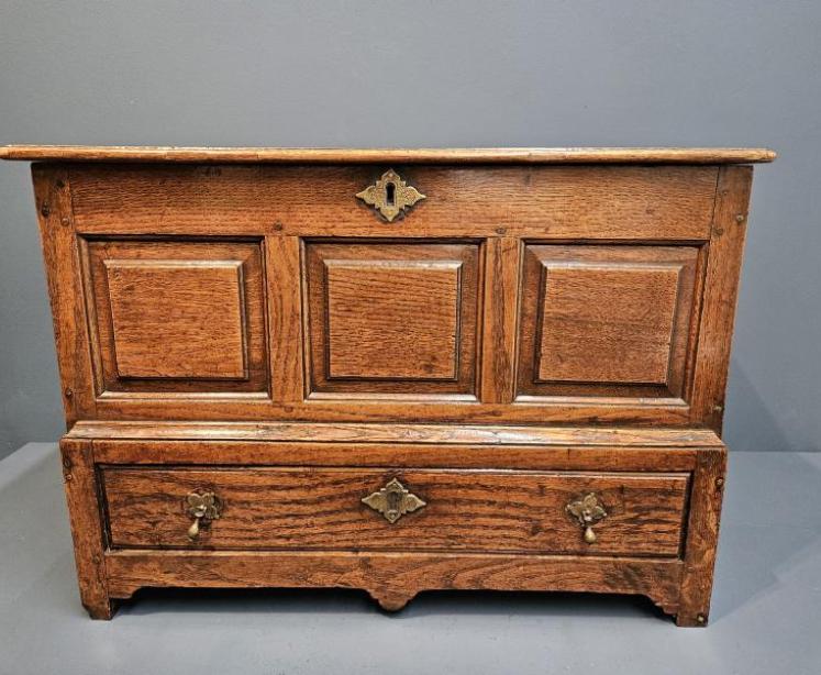 George II Oak Coffer Bach - Image 7