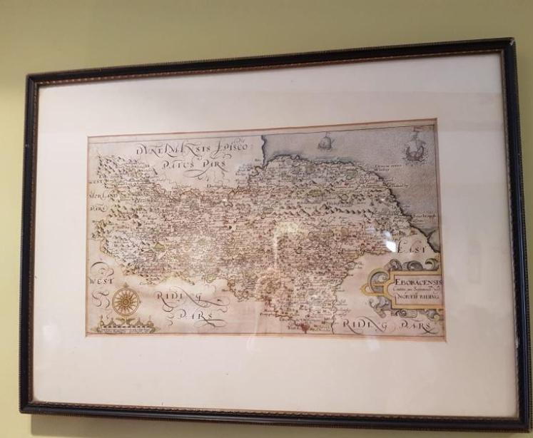 17th Century Map of North Riding of Yorkshire.c.1630 - Image 1