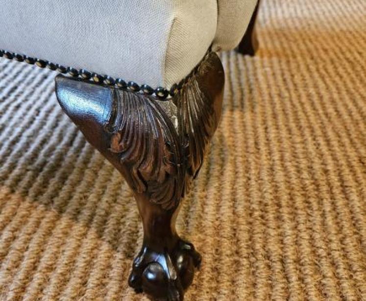 Matching Pair of Wing Back Armchairs - Image 5