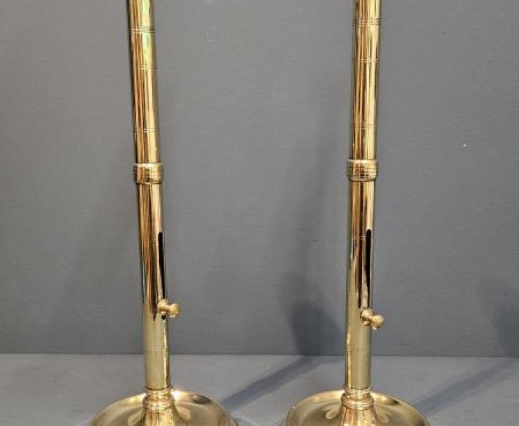 Pair of Tall George III Candlesticks - Image 1