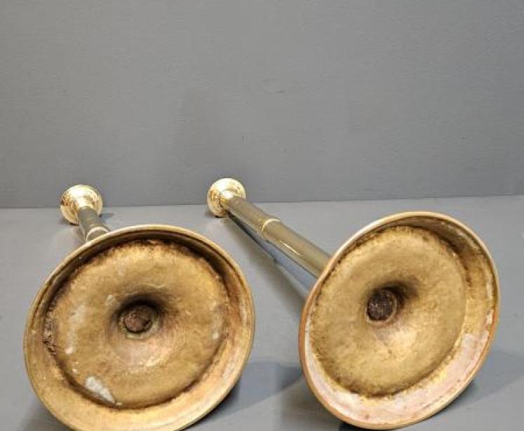 Pair of Tall George III Candlesticks - Image 6