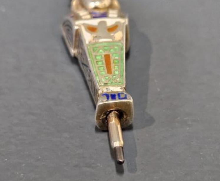 Silver, Enamel and Gold Propelling Pencil  - Image 5