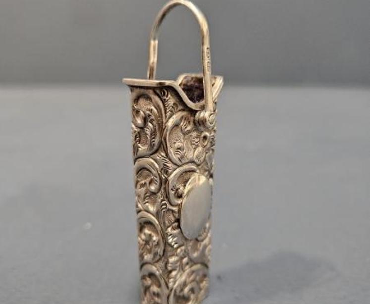 Victorian Silver Match Holder for Chatalaine  - Image 1