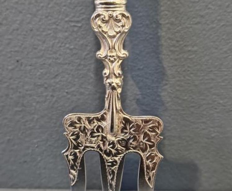 Victorian Silver Hors D'oeuvres Fork - Image 6