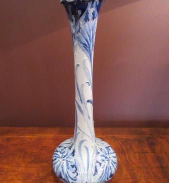Tall Art Nouveau McIntyre Moorcroft Cornflower Vase