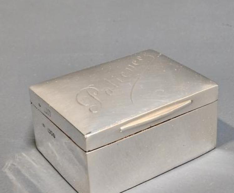 Victorian Silver Patience Box & Cards - Image 5
