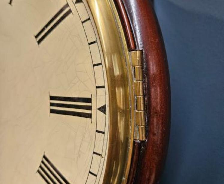 Early Victorian Single Fusee Drop Dial Wall Clock  - Image 5