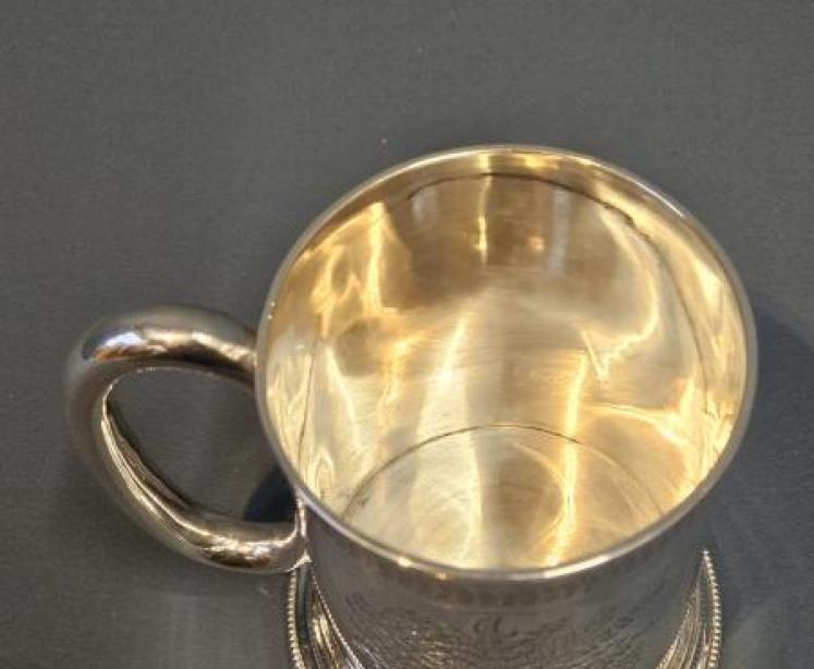 Victorian Engraved Silver Tankard By Barnard - Image 2
