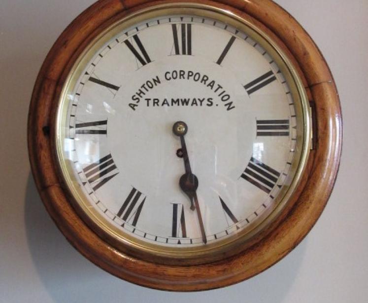 Late 19th Century Fusee 'Ashton Tramways' Wall Clock - Image 1