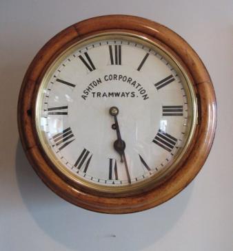 Late 19th Century Fusee 'Ashton Tramways' Wall Clock