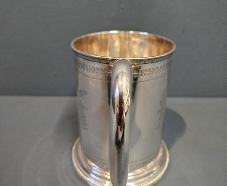 Victorian Engraved Silver Tankard By Barnard - Image 4