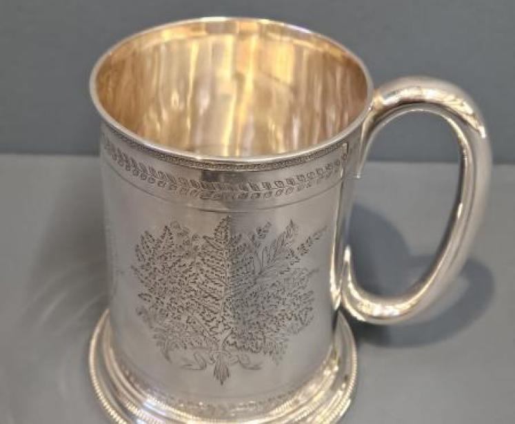 Victorian Engraved Silver Tankard By Barnard - Image 5