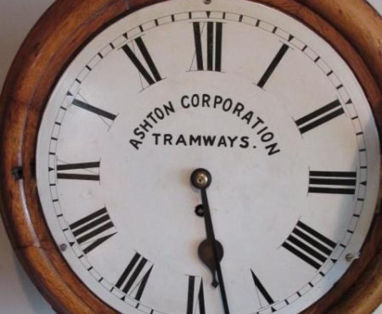 Late 19th Century Fusee 'Ashton Tramways' Wall Clock - Image 2
