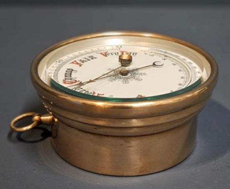 Victorian Brass Cased Marine Barometer - Image 3