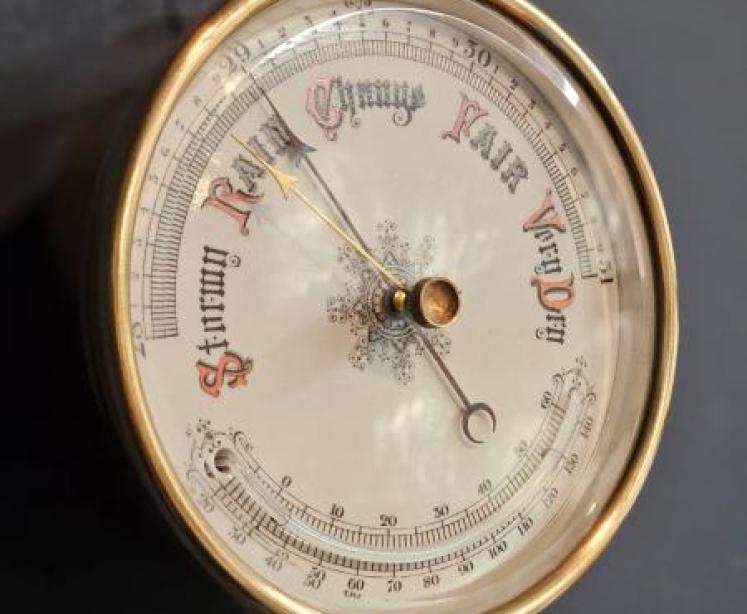 Victorian Brass Cased Marine Barometer - Image 4