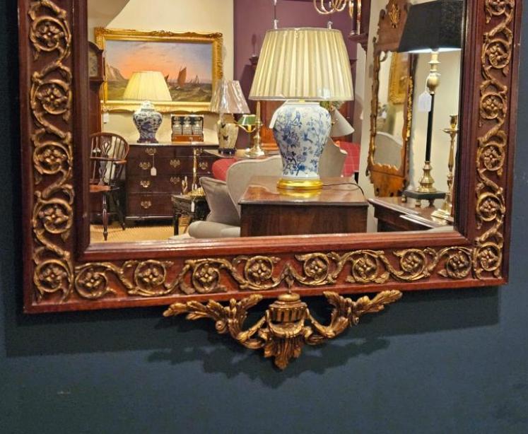 Late Victorian Mahogany & Gilt Brass Mirror - Image 5