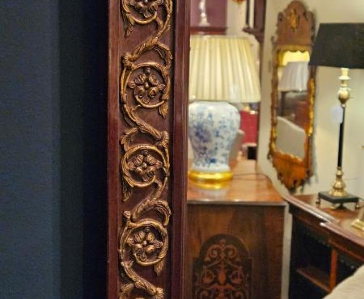 Late Victorian Mahogany & Gilt Brass Mirror - Image 6