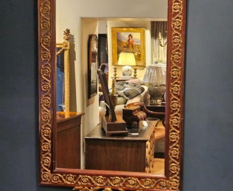 Late Victorian Mahogany & Gilt Brass Mirror - Image 7