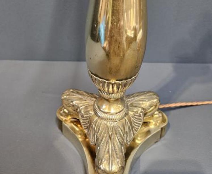 Edwardian Brass Table Lamp  - Image 5