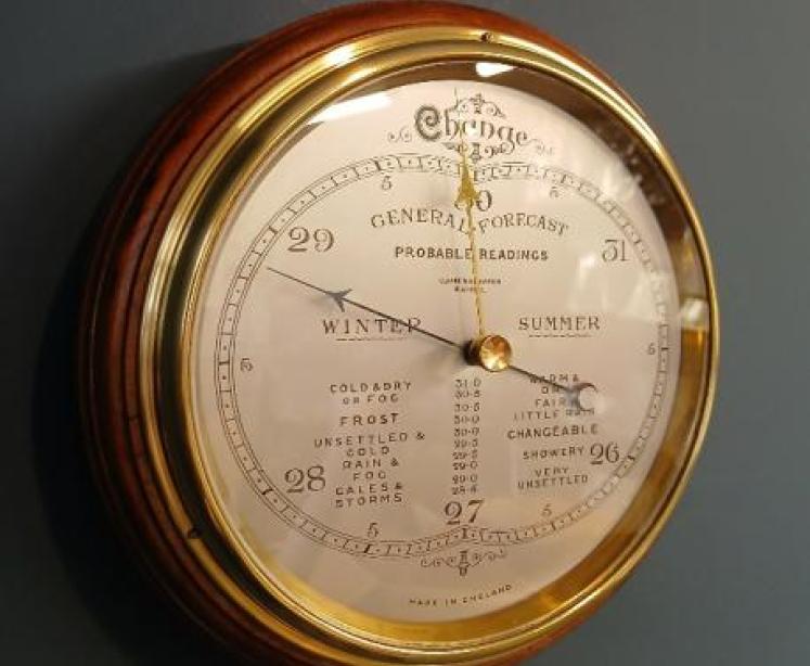 Large Edwardian Period 'Forecasting' Barometer - Image 3