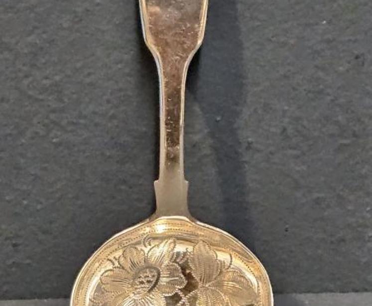Early Victorian Silver Caddy Spoon - Image 1