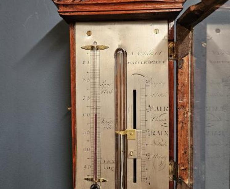 George III Mahogany Stick Barometer - Image 3