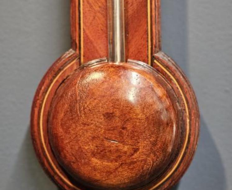 George III Mahogany Stick Barometer - Image 5