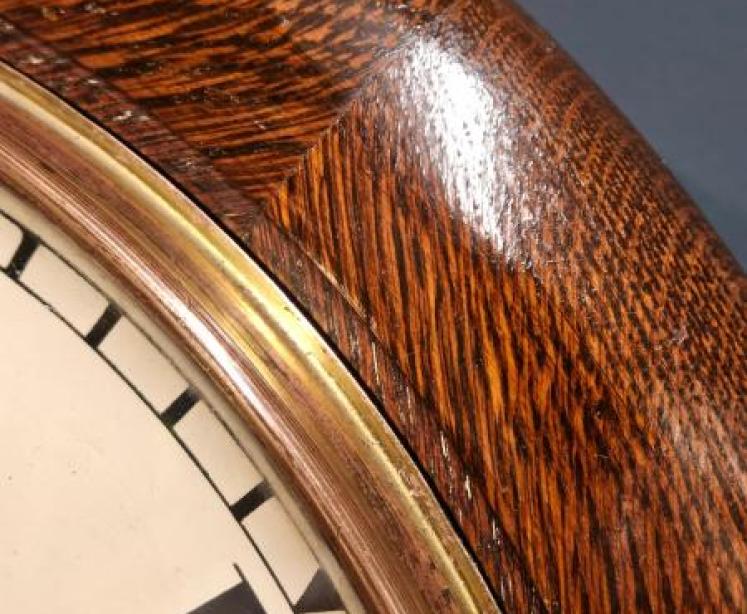 Victorian Oak Fusee Dial Clock - Image 3