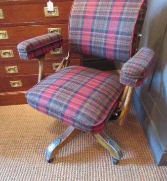 1920's Upholstered Reclining Desk Armchair