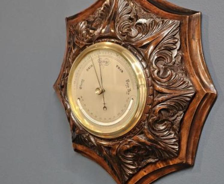 Early Victorian Marine Barometer in Rococo Case - Image 5