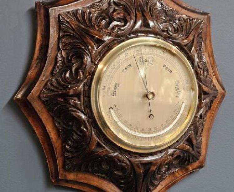 Early Victorian Marine Barometer in Rococo Case - Image 6