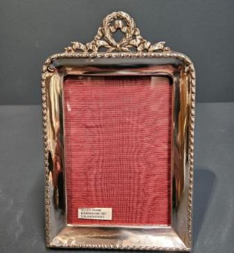 Edwardian Silver Photo Frame With Crest