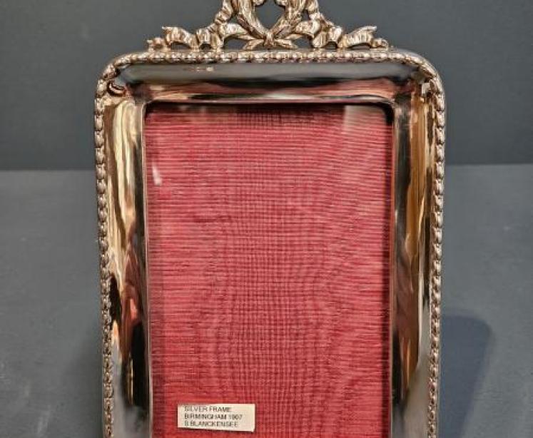 Edwardian Silver Photo Frame With Crest - Image 1